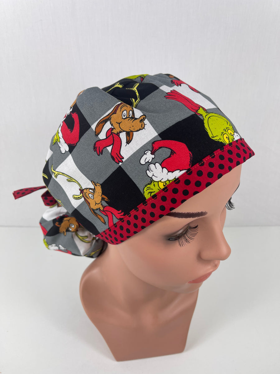 Grinch Christmas Ponytail Hat