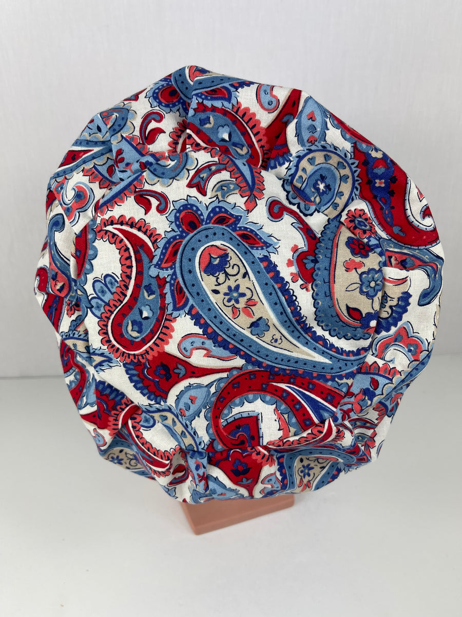 Paisley Red White and Blue Euro Cap