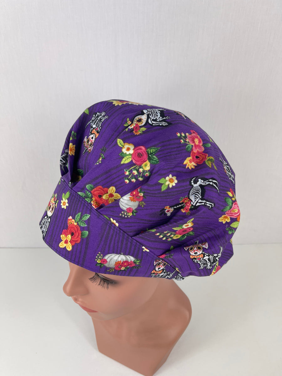 Sugar Skull Favorite Animal Bouffant Hat