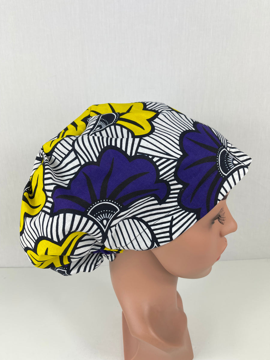 Floral African Print Euro Cap