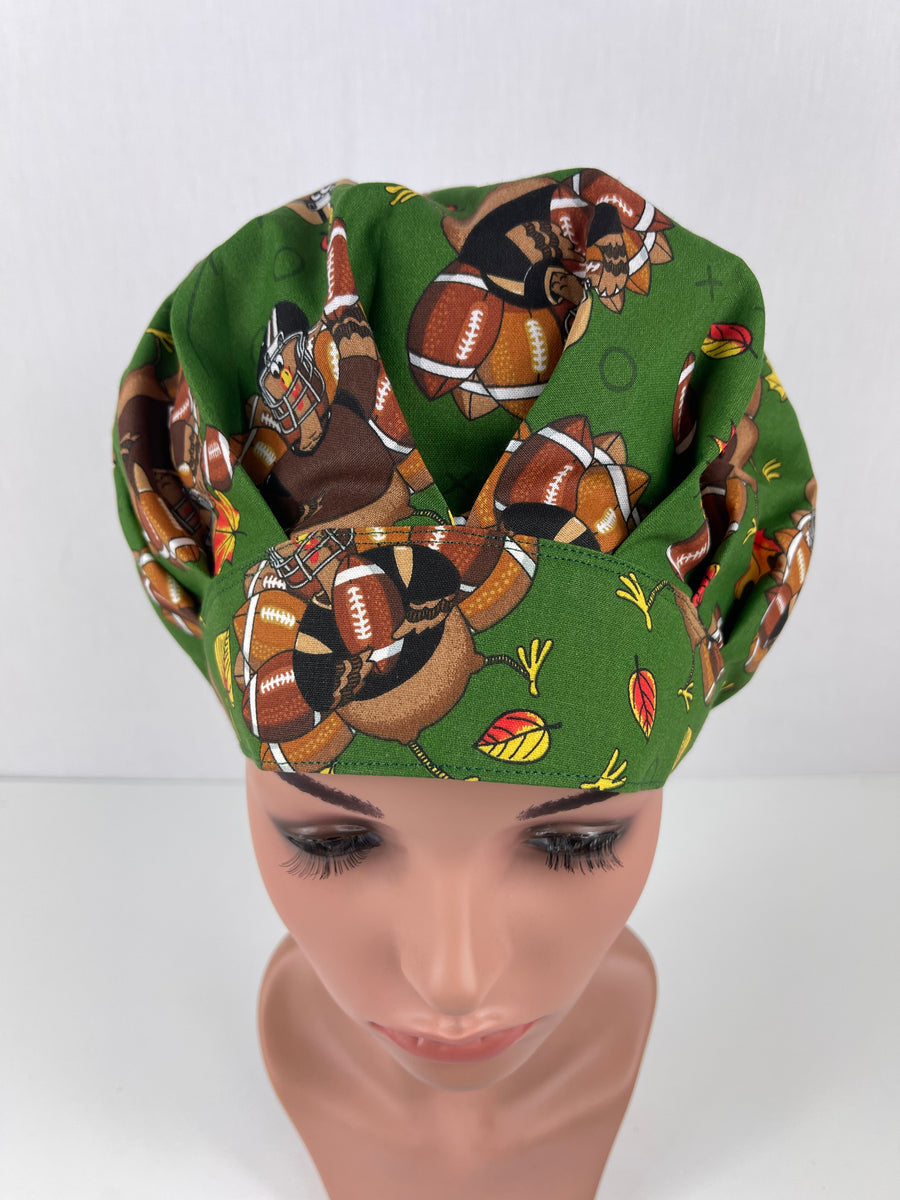 Football Turkeys Bouffant Hat