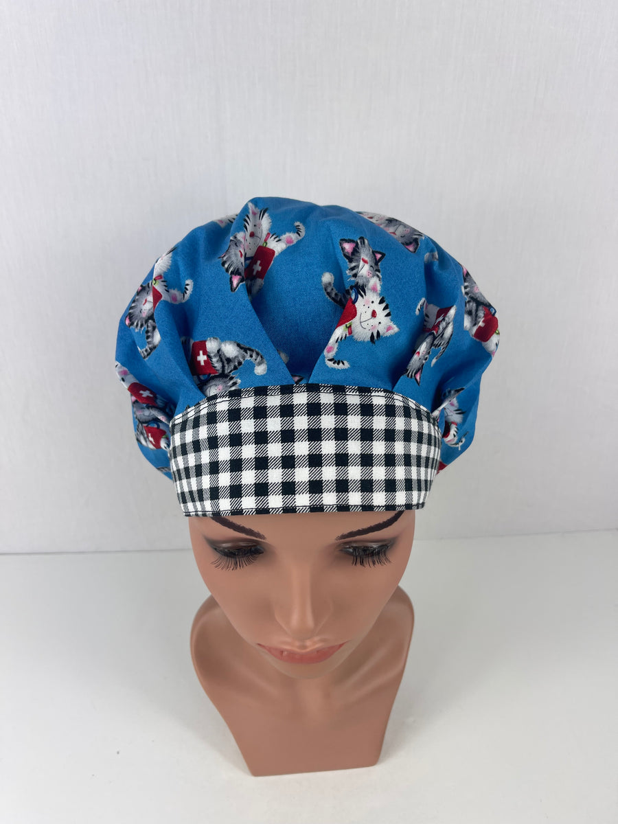 Medical Cats & Dogs Bouffant Scrub Hat