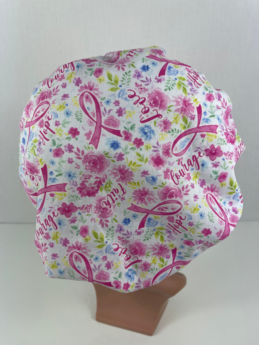 Breast Cancer Awareness Bouffant Hat