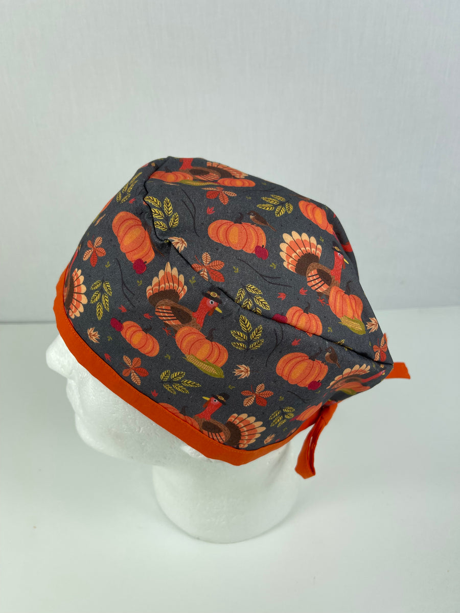 Thanksgiving Turkey Puppies Skull Unisex Cap