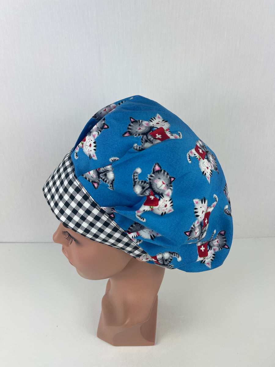 Medical Cats & Dogs Bouffant Scrub Hat