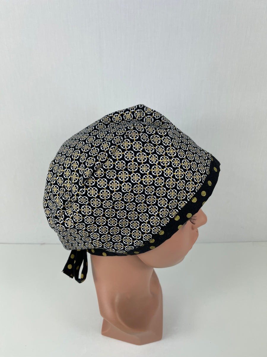 Gold and Black Pixie Cap