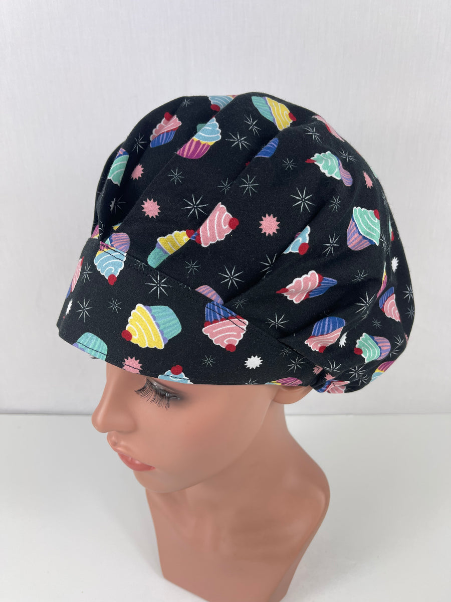 Cupcakes Bouffant Scrub Hat