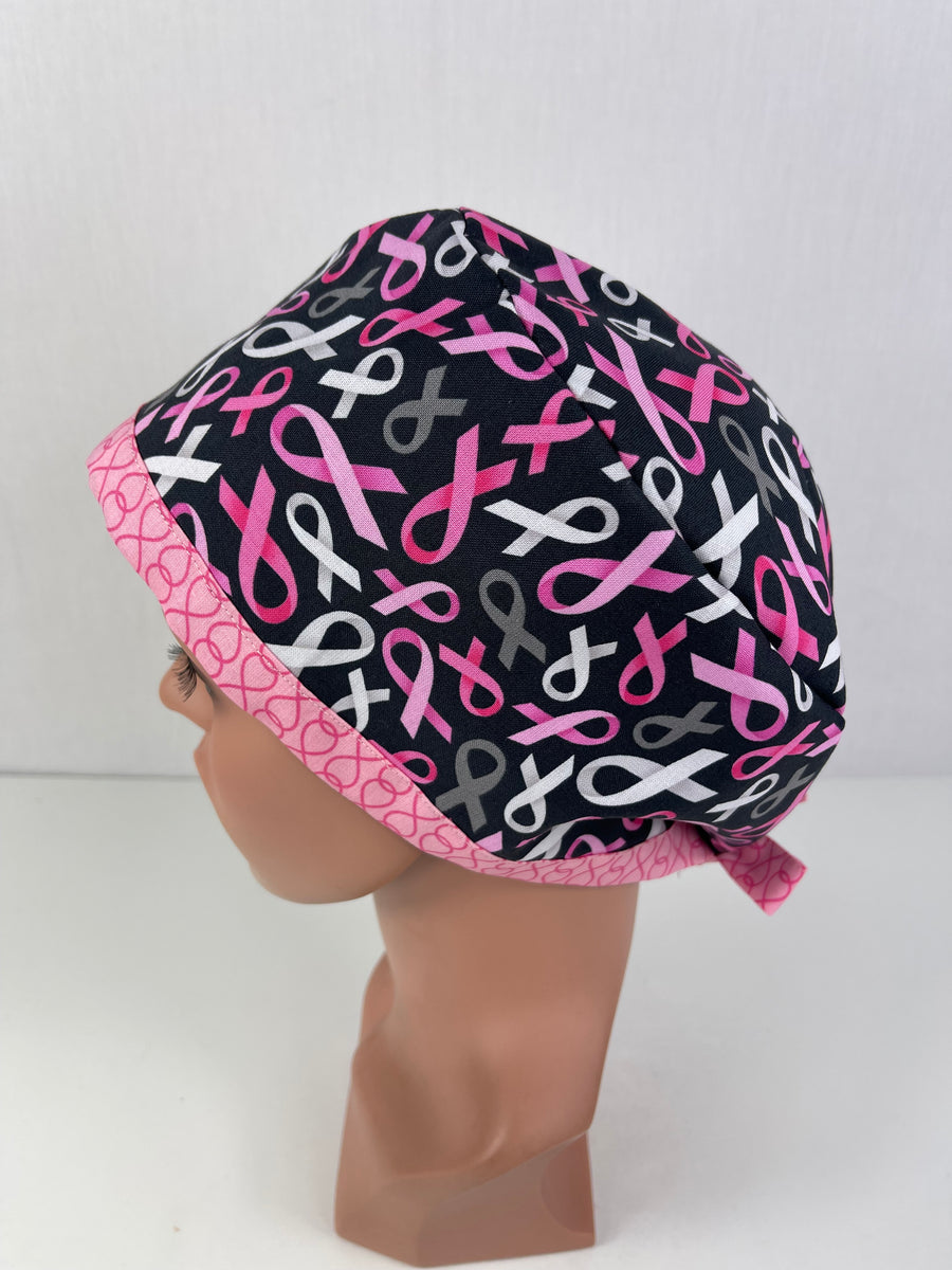 Breast Cancer Pink Ribbon Pixie Cap