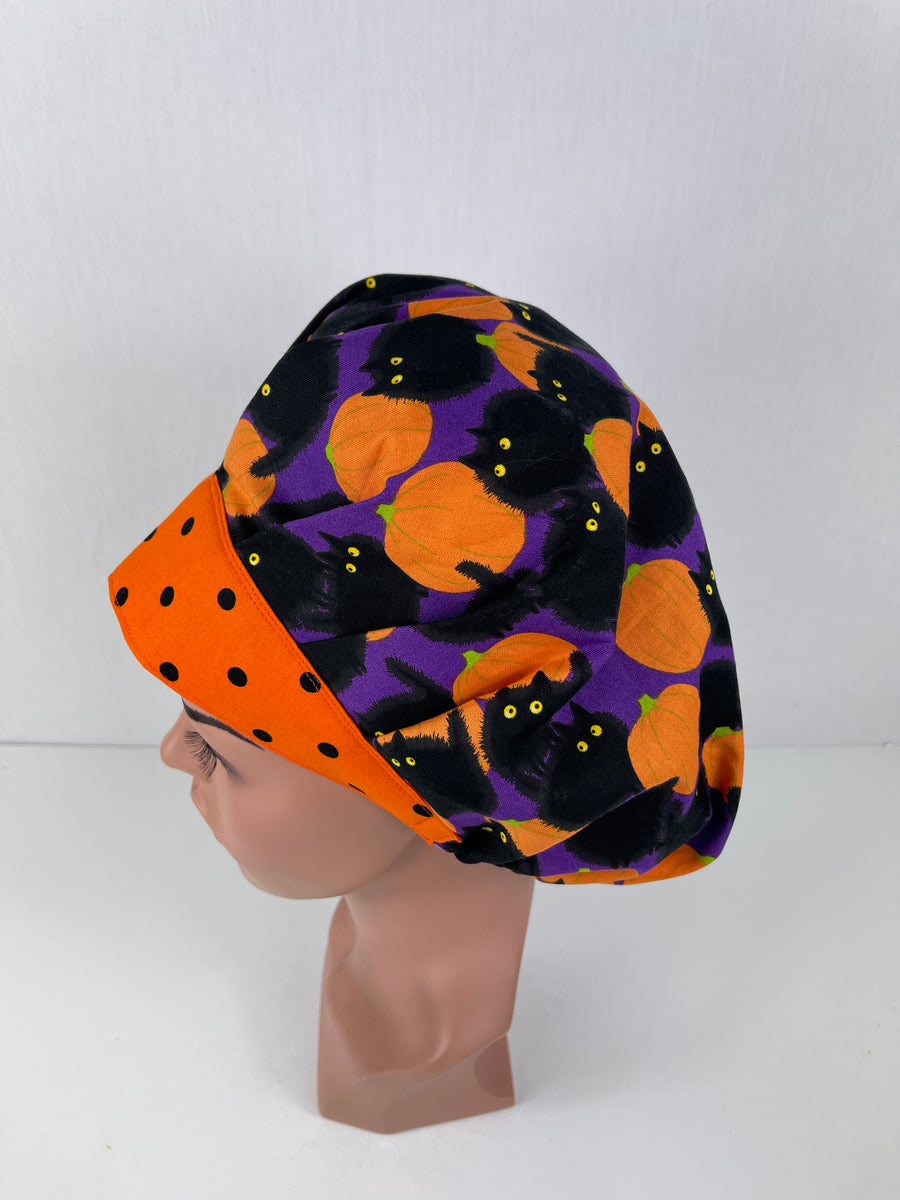 Cats a d Pumpkins Bouffant Hat