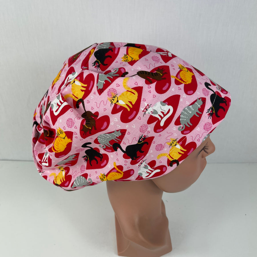 Valentines Cats & Hearts Euro Cap