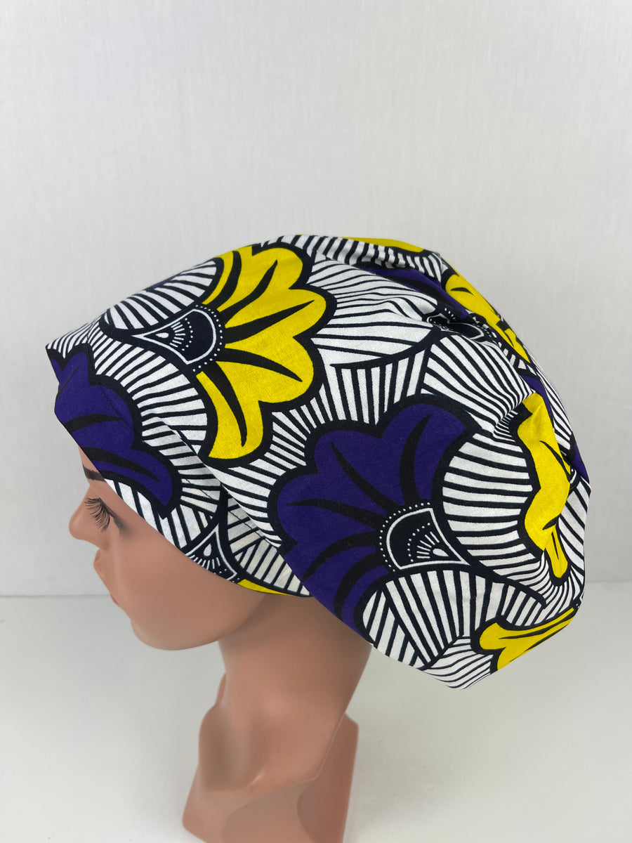 Floral African Print Euro Cap