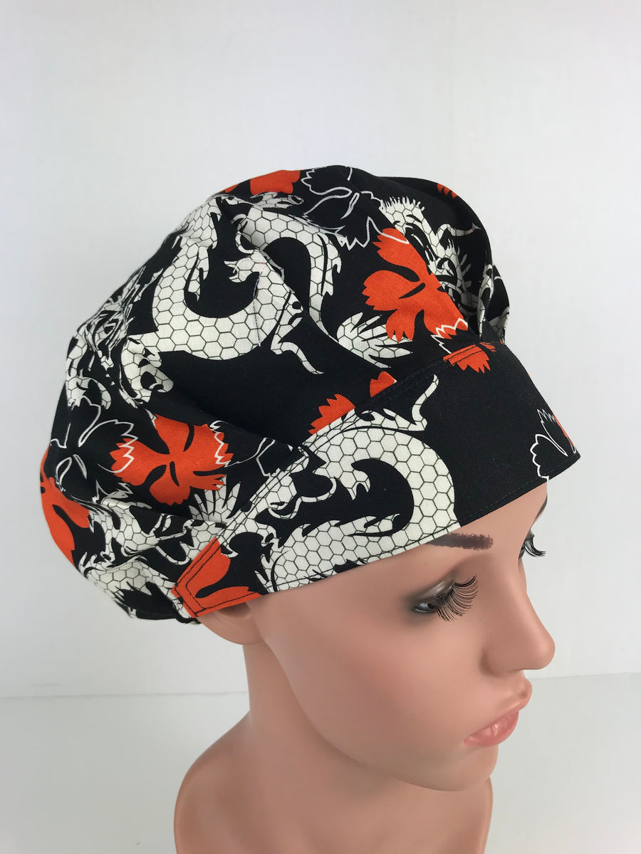 Dragons Bouffant Scrub Hat