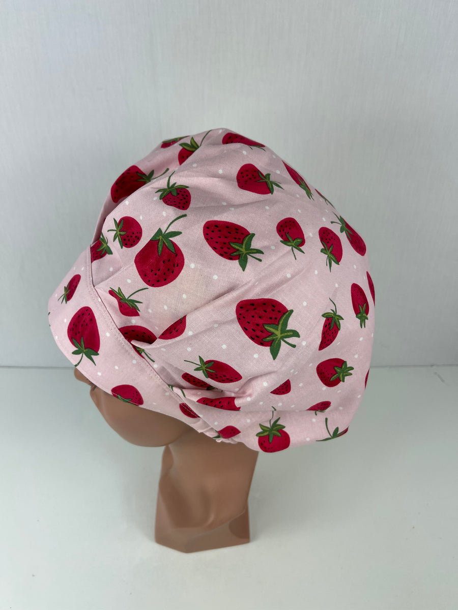 Strawberries Bouffant Hat