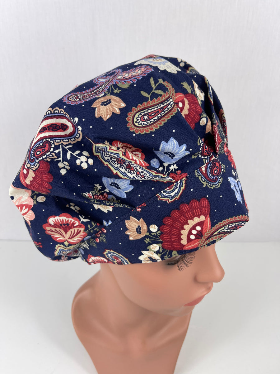 Paisley Bouffant Scrub Hat