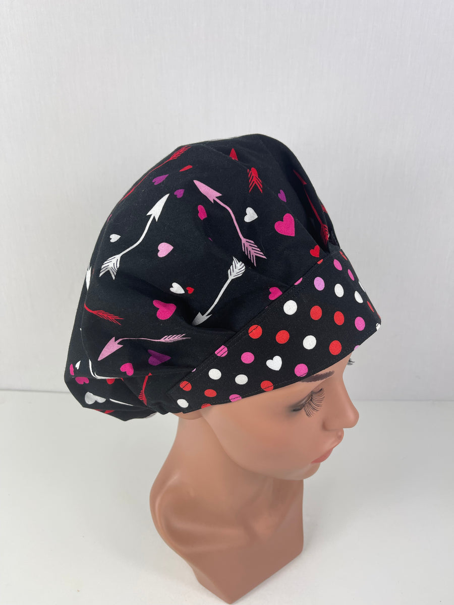 Valentines Day Bouffant Scrub Hat