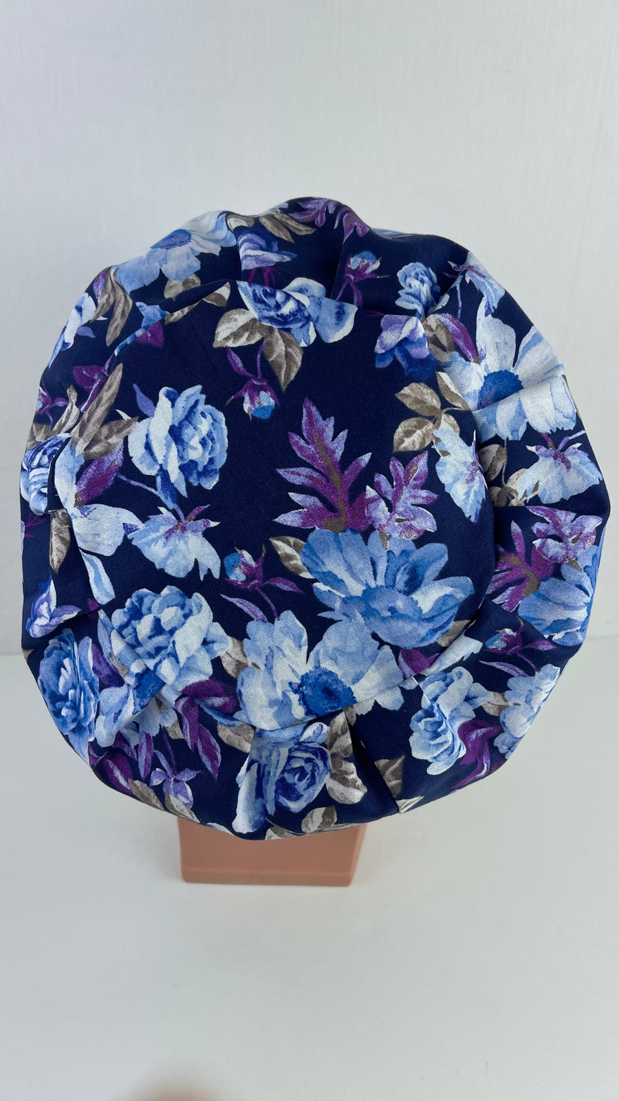 Floral on Navy Blue Euro Cap