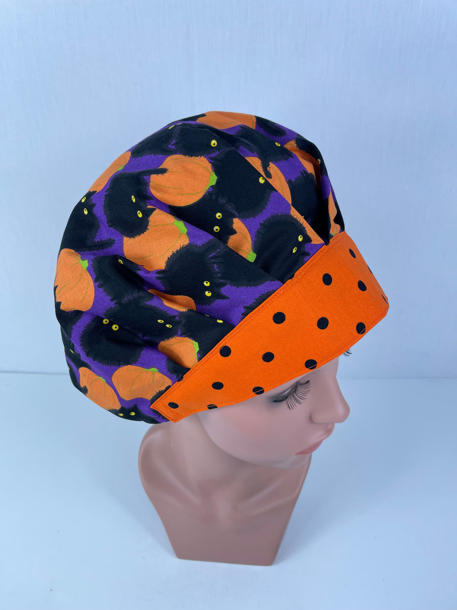 Cats a d Pumpkins Bouffant Hat