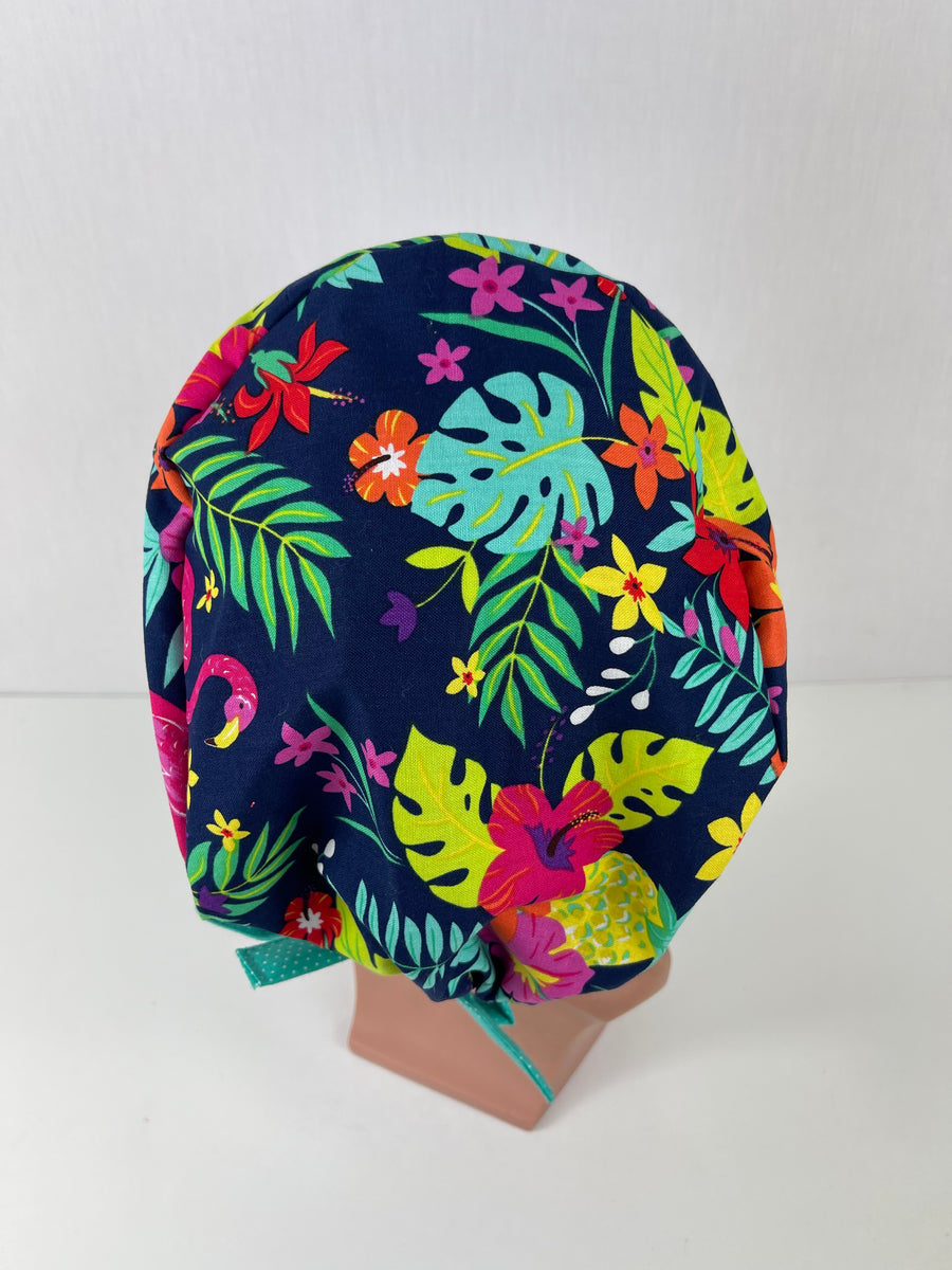 Flamingo on Blue Pixie Cap