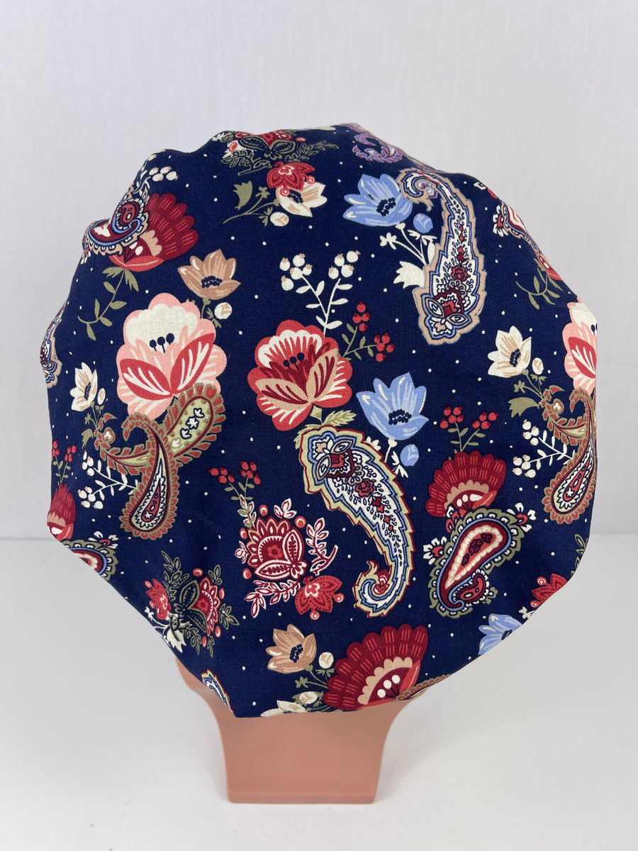 Paisley Bouffant Scrub Hat