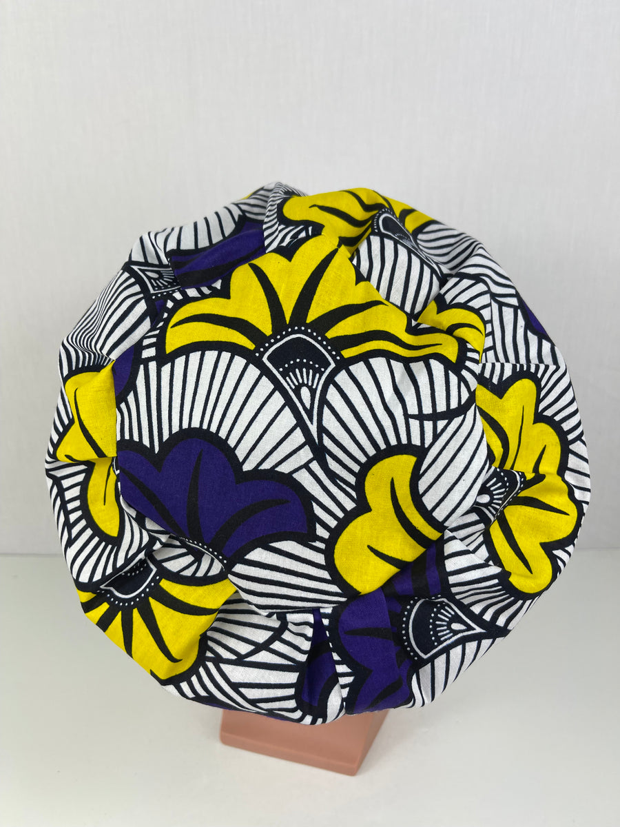 Floral African Print Euro Cap