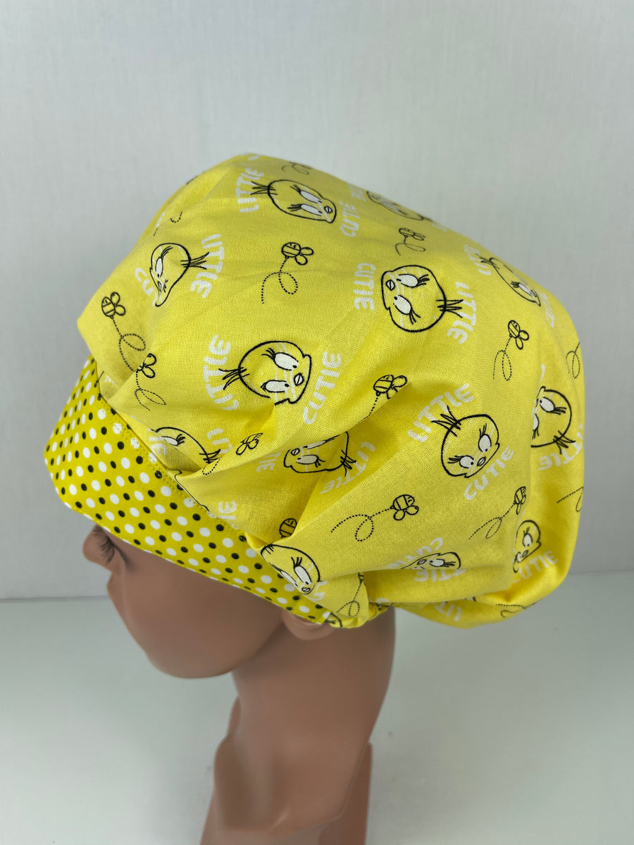 Tweety Bird Bouffant Scrub Hat