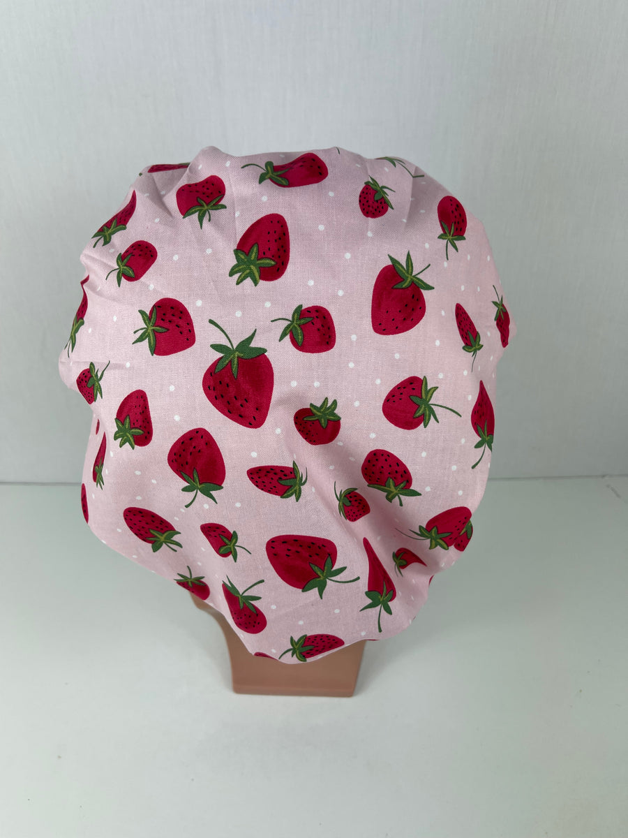 Strawberries Bouffant Hat