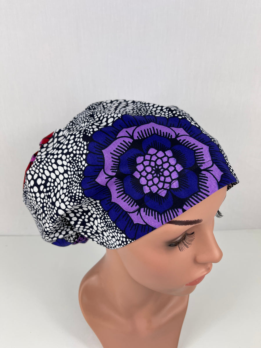 Floral African Print Euro Cap