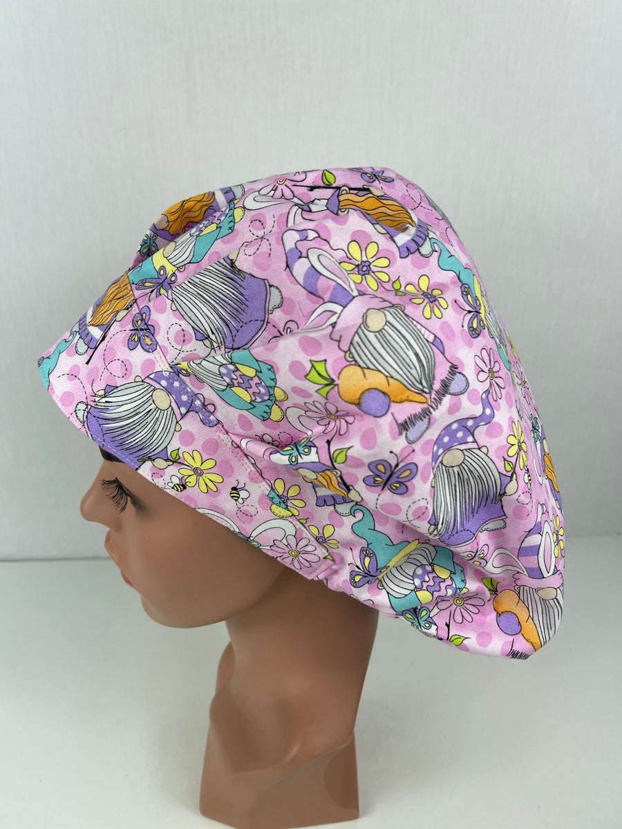 Easter Gnomes Bouffant Scrub Hat