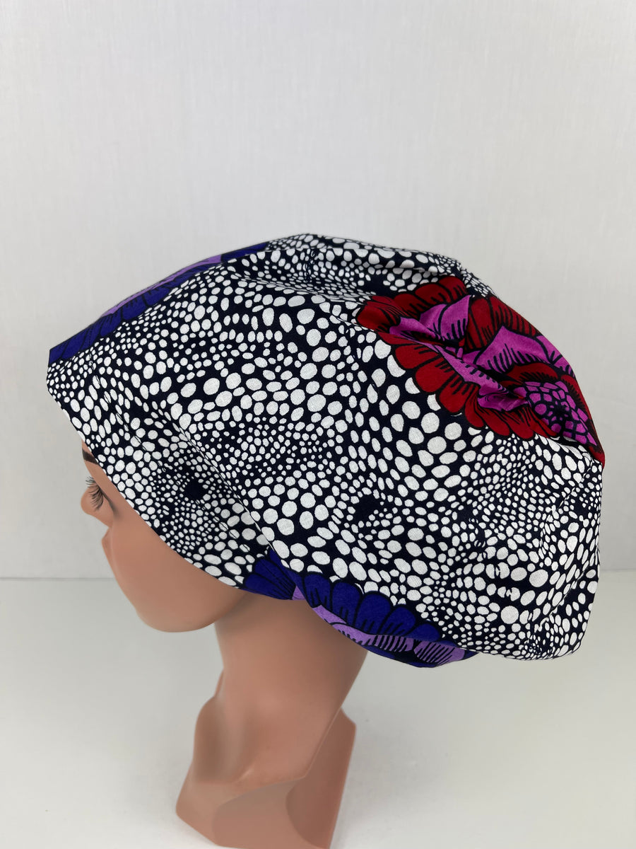 Floral African Print Euro Cap