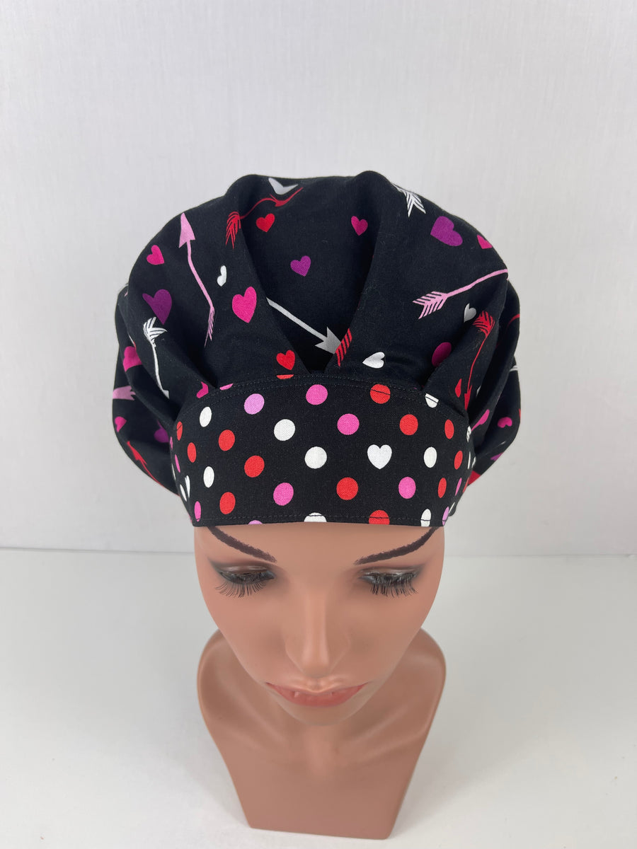 Valentines Day Bouffant Scrub Hat