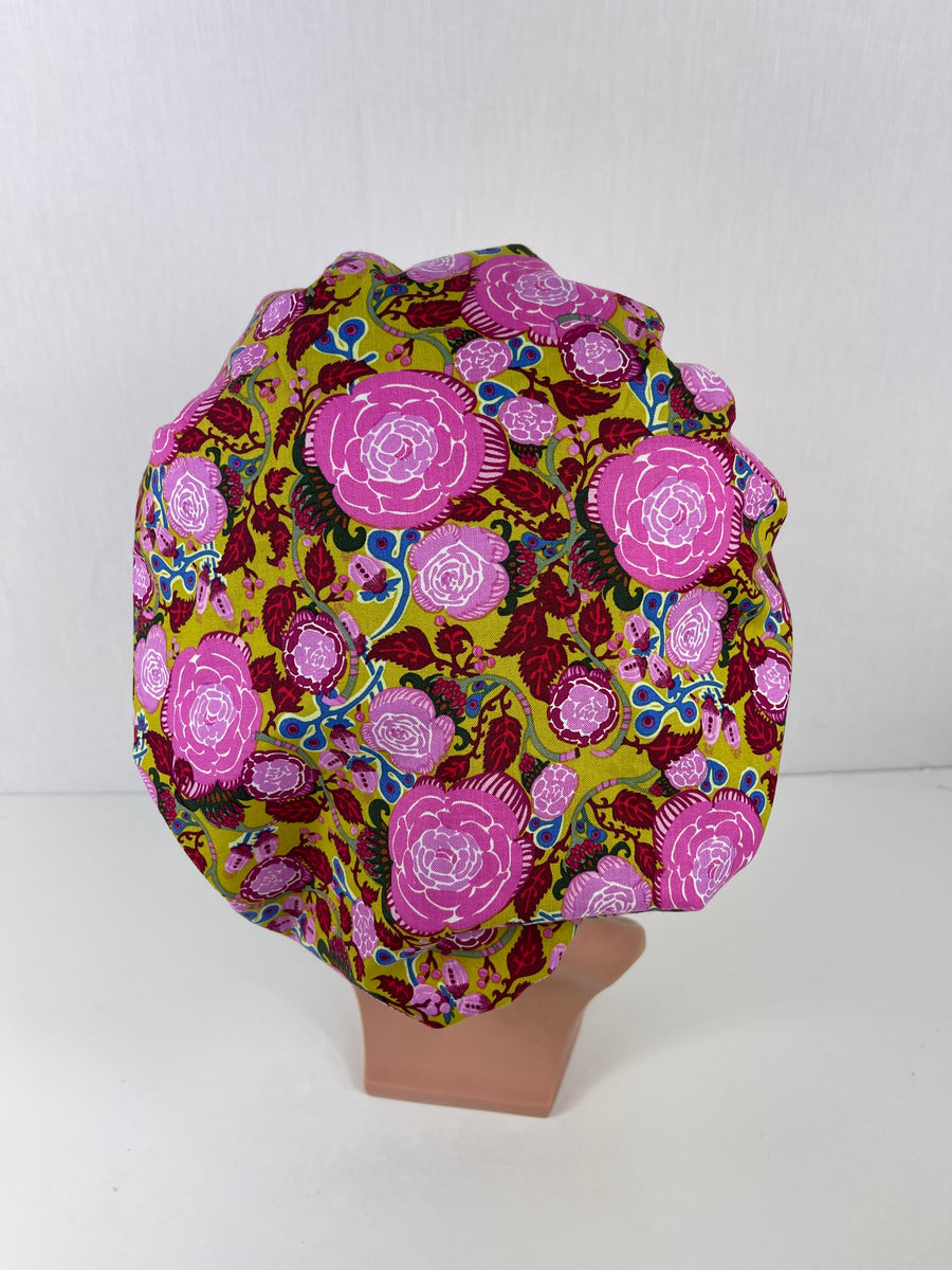 Floral  Bouffant Scrub Hat