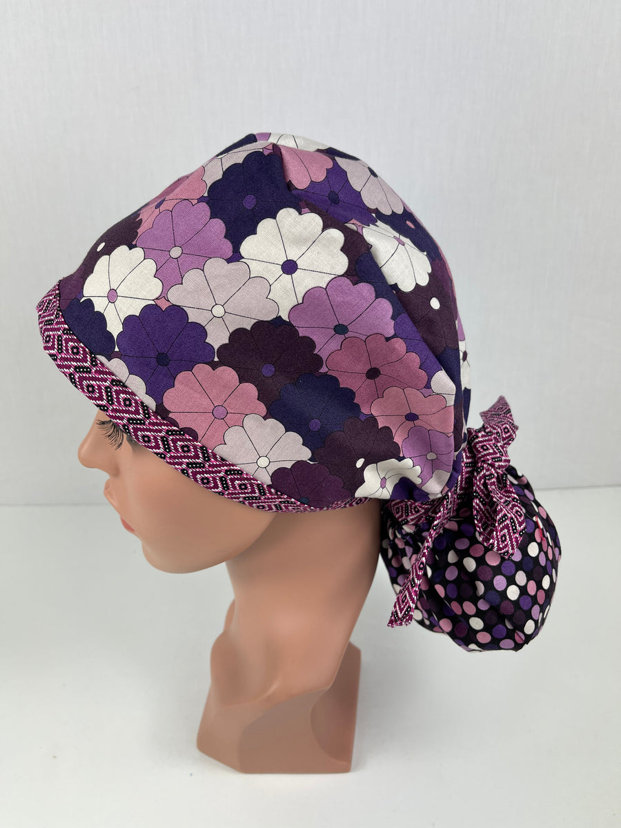 Floral Patterns Ponytail Hat