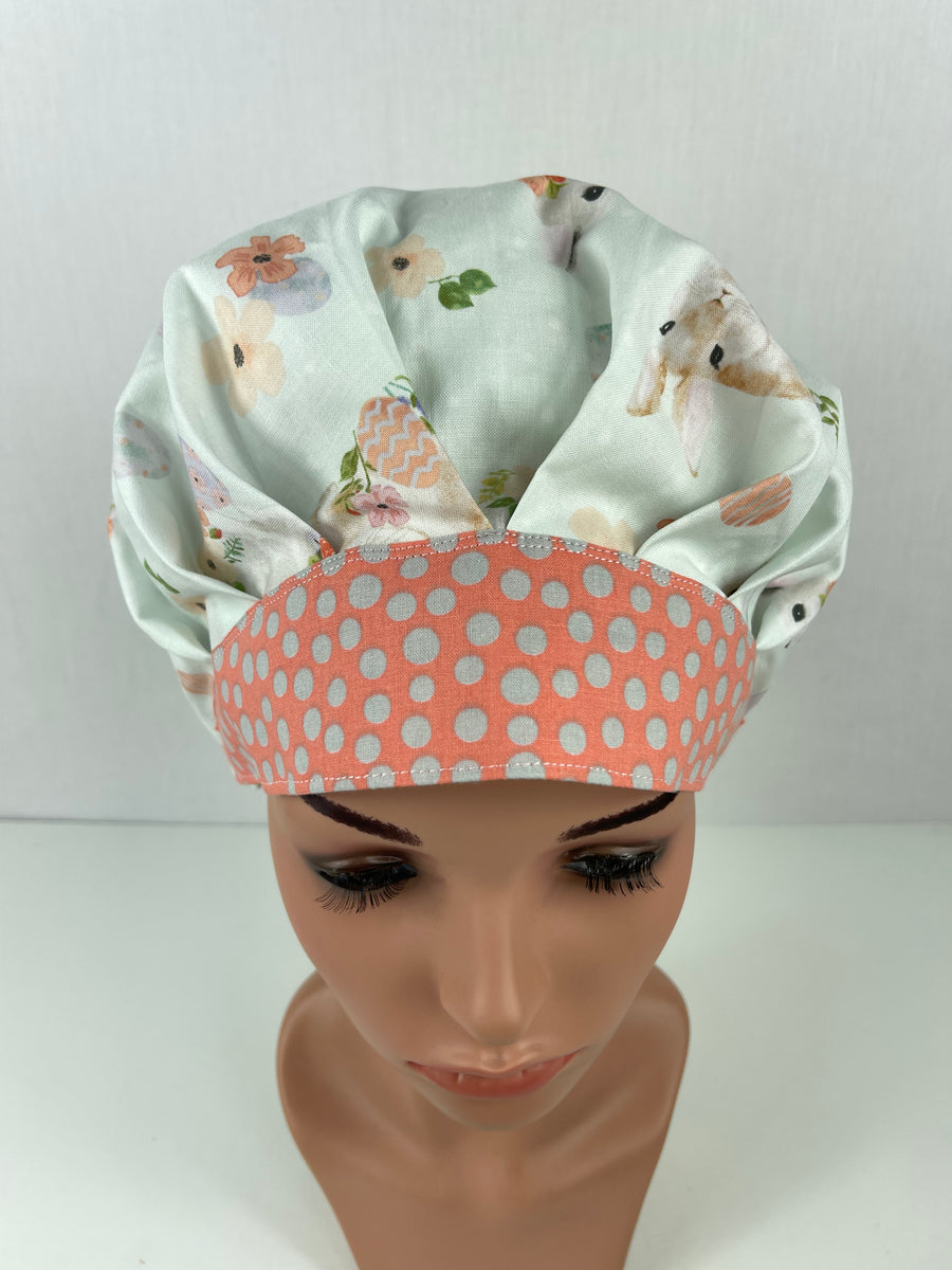 Easter Bunny Bouffant Scrub Hat