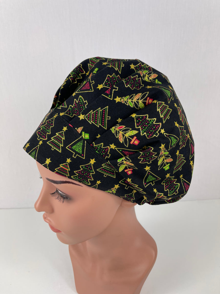 Christmas Tree Bouffant Scrub Hat