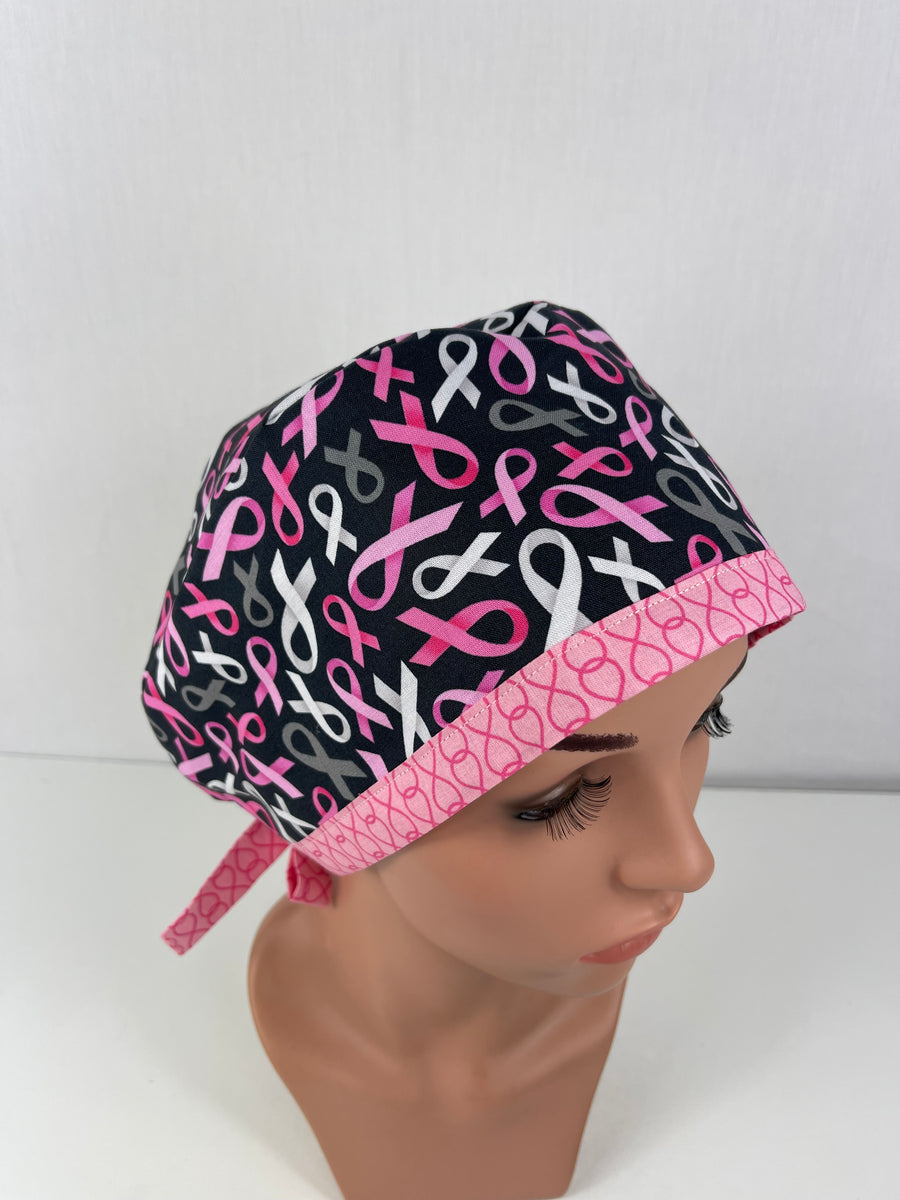 Breast Cancer Pink Ribbon Pixie Cap