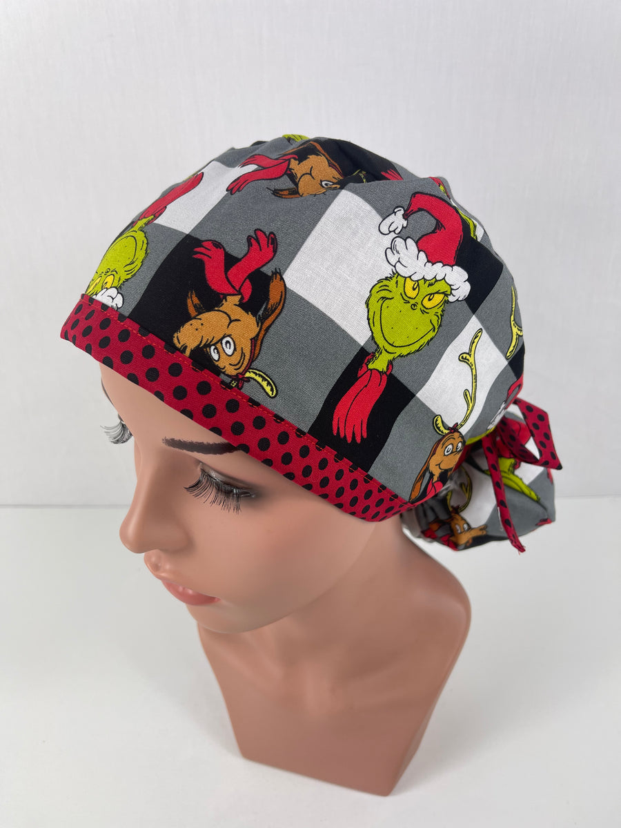 Grinch Christmas Ponytail Hat