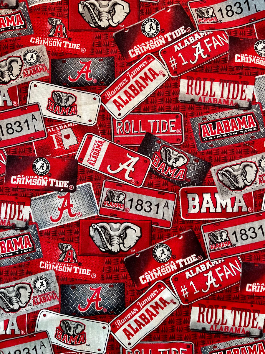 Alabama Crimson Tide License Plate Pattern