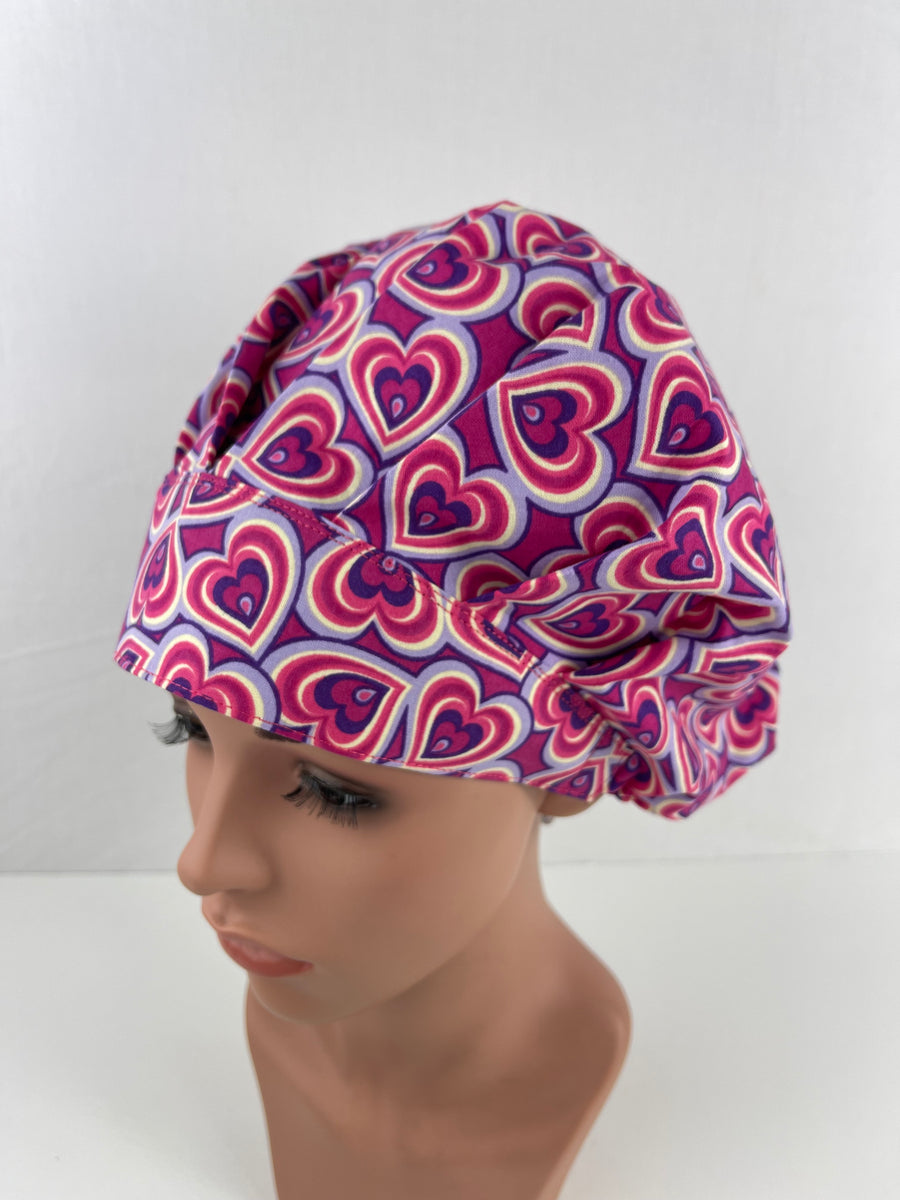 Valentines Day Bouffant Scrub Hat