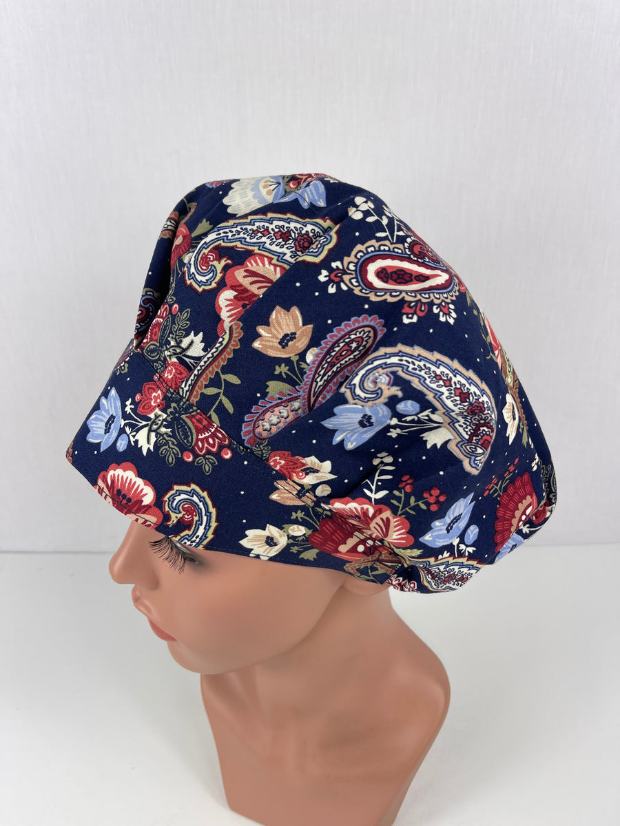 Paisley Bouffant Scrub Hat