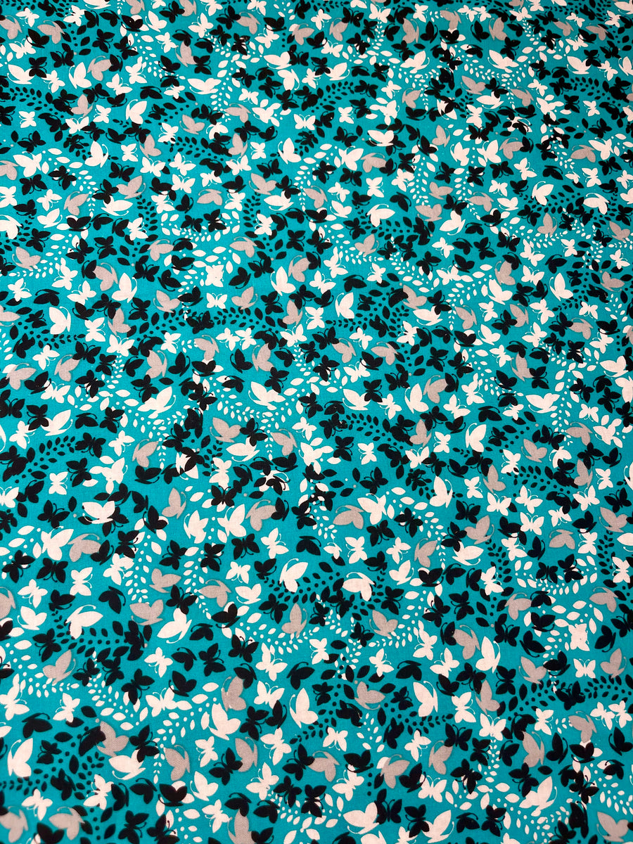 Butterflies on green