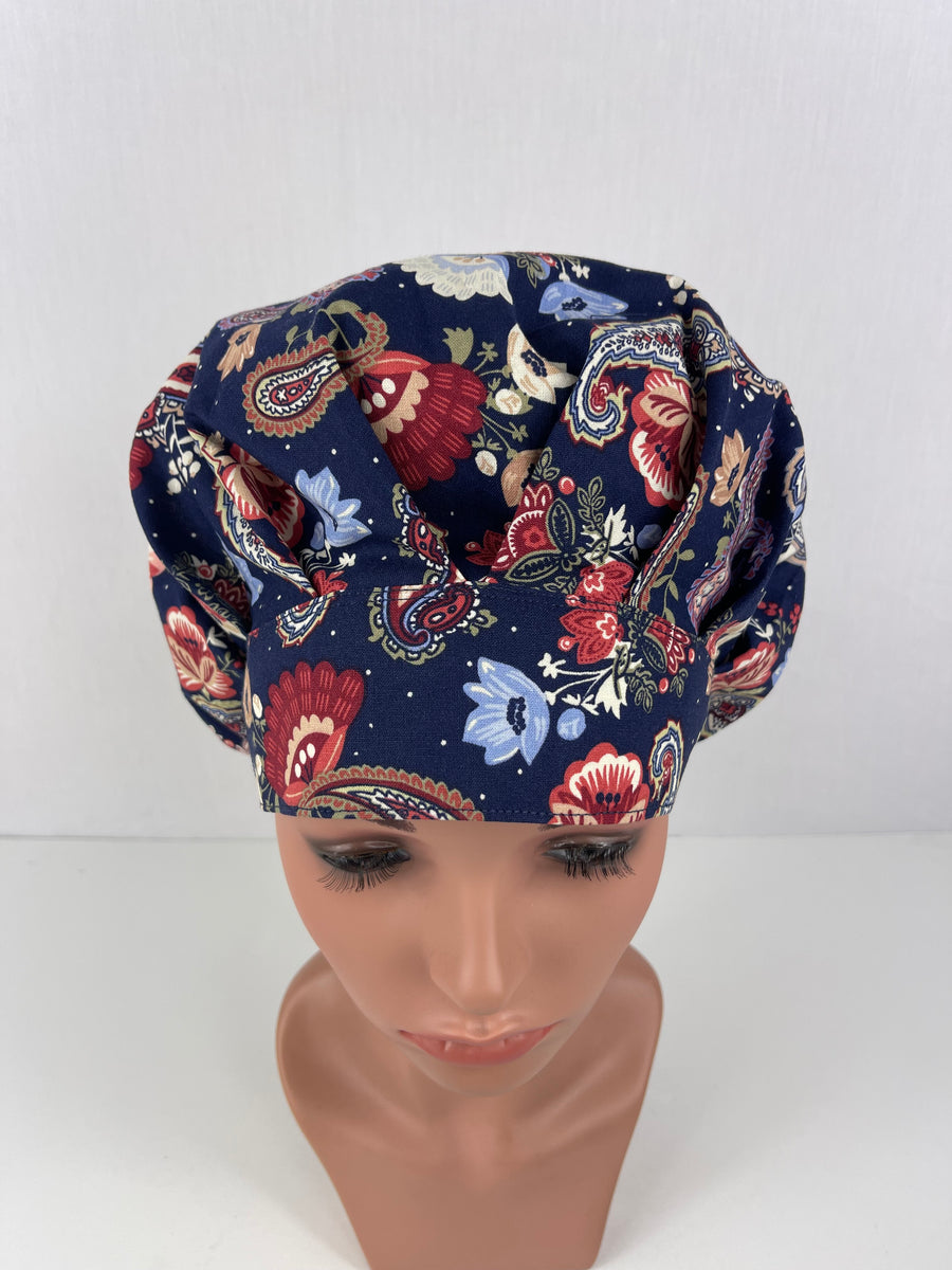 Paisley Bouffant Scrub Hat