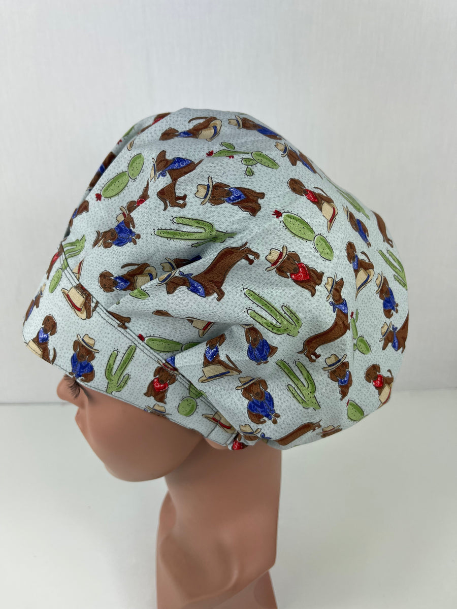 Dachshund Bouffant Scrub Hat