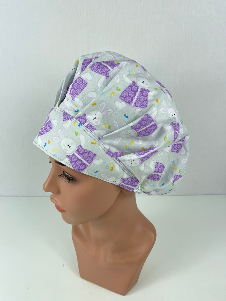 Easter Bunnies Bouffant Scrub Hat