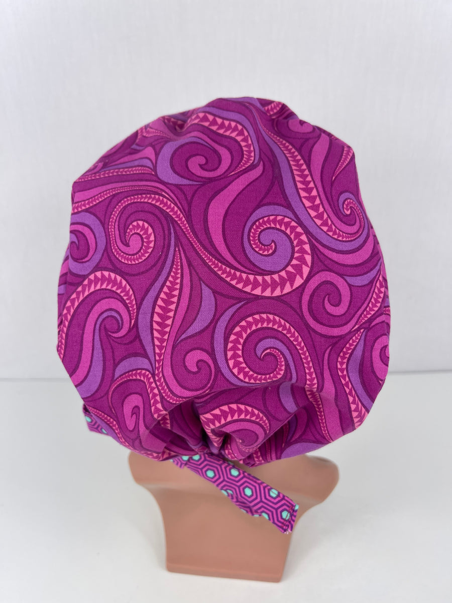 Fuchsia Swirls Pixie Cap