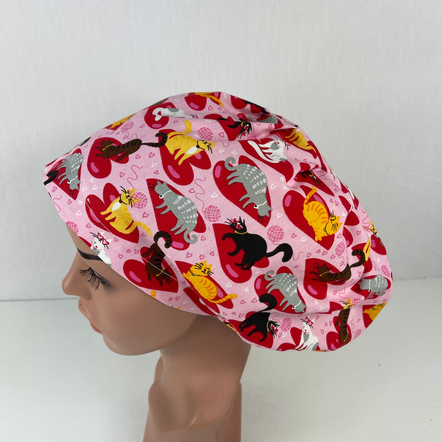 Valentines Cats & Hearts Euro Cap