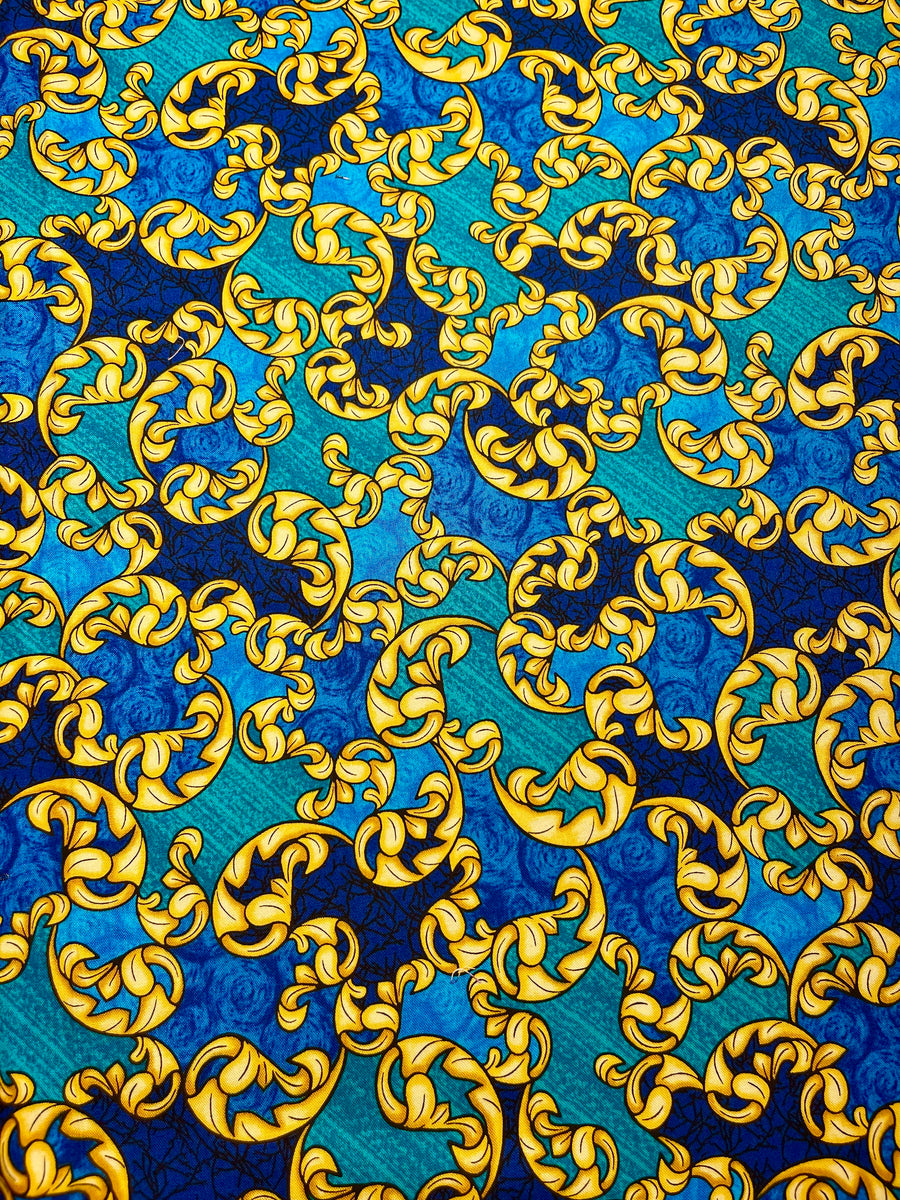 Blue Teal Gold