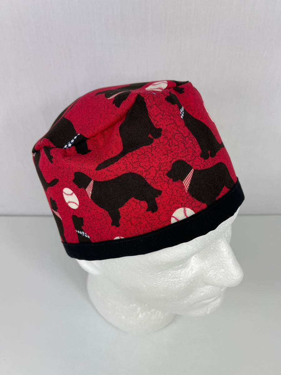 Black Lab Dog Skull Unisex Cap