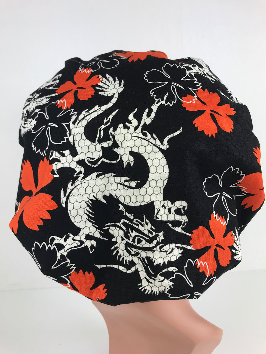 Dragons Bouffant Scrub Hat