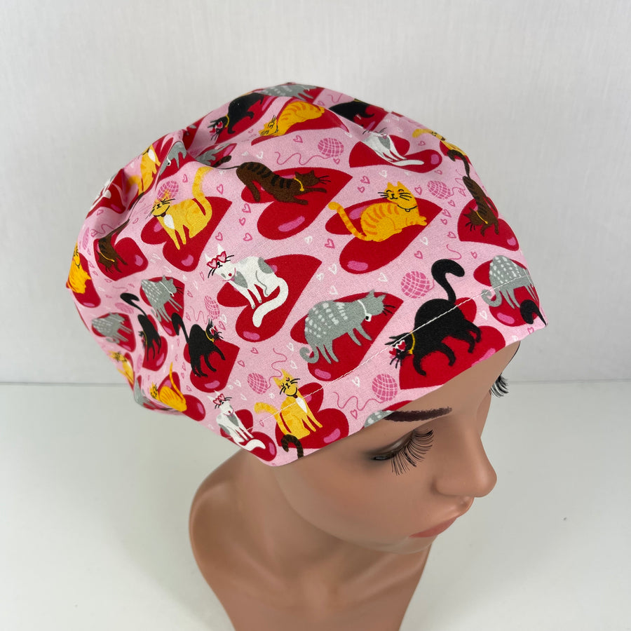 Valentines Cats & Hearts Euro Cap
