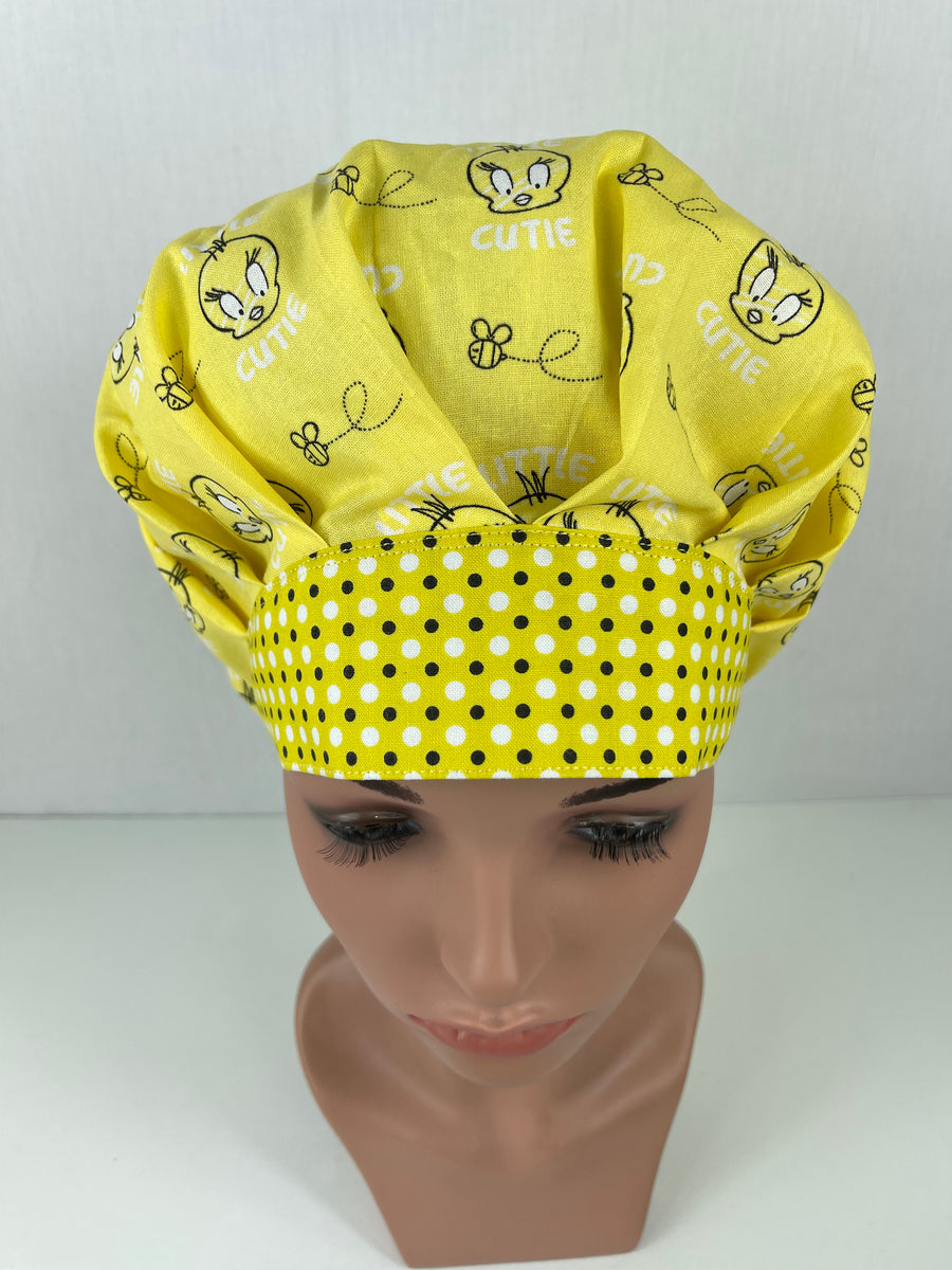 Tweety Bird Bouffant Scrub Hat